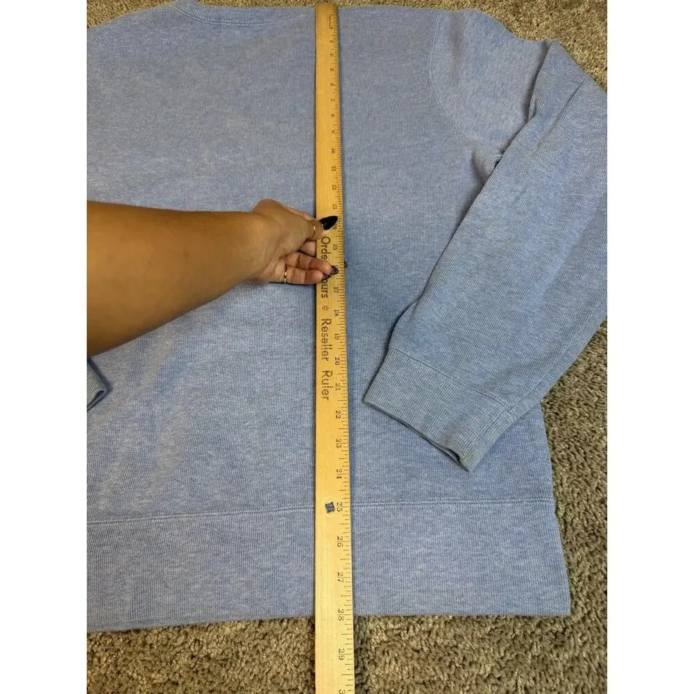 Polo Ralph Lauren Sweater Mens XL Light Blue V-Neck Cotton Tight-Knit Pullover